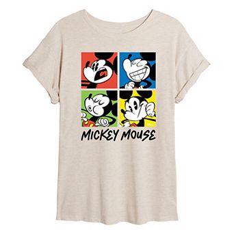 Disney's Mickey Colorblock Juniors' Oversized Tee