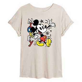 Disney's Mickey Mouse Pop Juniors' Oversized Graphic Tee