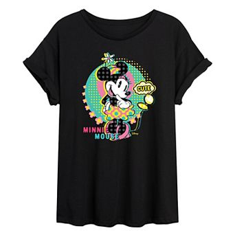 Disney's Minnie Mouse Juniors' Cute Oversized Graphic Tee