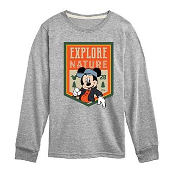 Disney's Mickey Mouse Boys 8-20 Explore Nature Long Sleeve Graphic Tee
