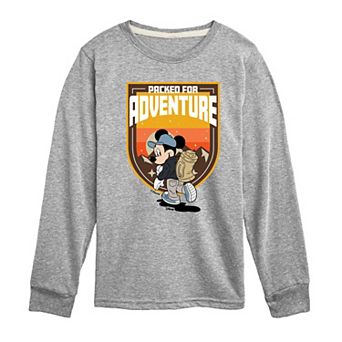 Disney's Mickey Mouse Boys 8-20 Packed For Adventure Long Sleeve Graphic Tee