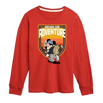 Disney's Mickey Mouse Boys 8-20 Packed For Adventure Long Sleeve Graphic Tee