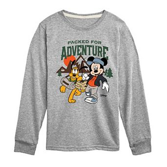 Disney's Mickey Mouse & Friends Boys 8-20 Packed For Adventure Long Sleeve Graphic Tee