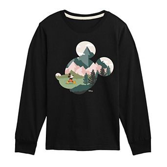 Disney's Mickey Mouse Boys 8-20 Nature Long Sleeve Graphic Tee