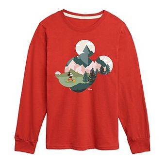 Disney's Mickey Mouse Boys 8-20 Nature Long Sleeve Graphic Tee