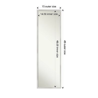 Amanti Art Svelte Wood On the Door - Full Length Mirror