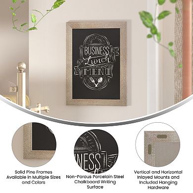 Merrick Lane Magda Wall Mount Magnetic Chalkboard Sign With Eraser