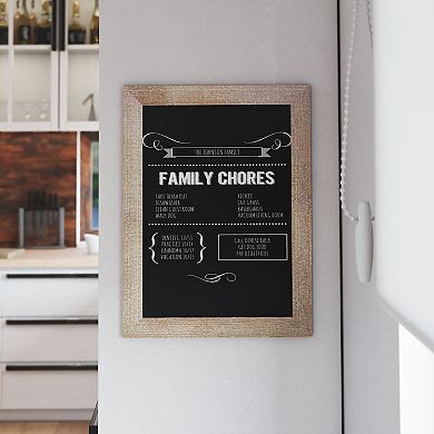 Merrick Lane Magda Wall Mount Magnetic Chalkboard Sign With Eraser