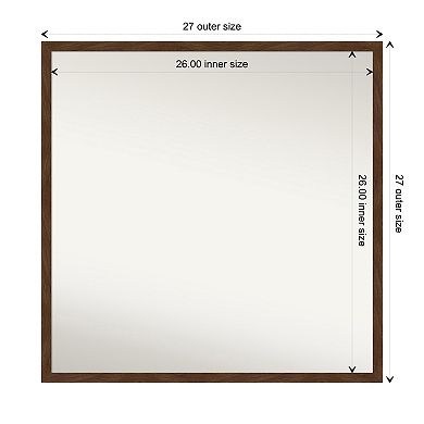 Carlisle Narrow Non-beveled Wood Bathroom Wall Mirror