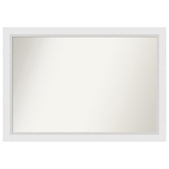 Blanco Non-beveled Wood Bathroom Wall Mirror