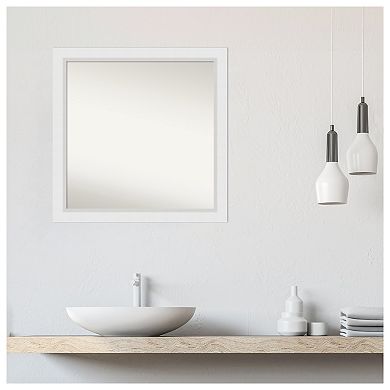 Blanco Non-beveled Wood Bathroom Wall Mirror