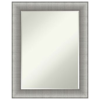 Elegant Brushed Honey Petite Bevel Bathroom Wall Mirror