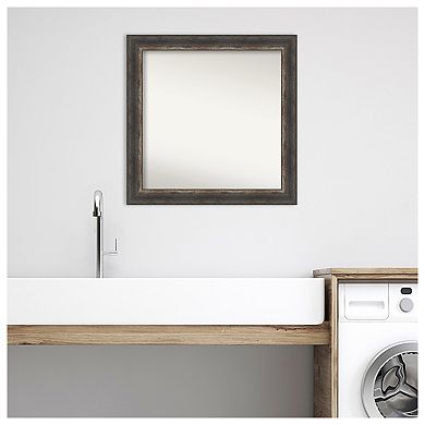 Bark Rustic Char Non-Beveled Bathroom Wall Mirror