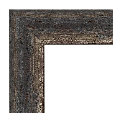 Bark Rustic Char Non-Beveled Bathroom Wall Mirror