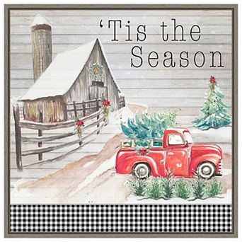 Believe in Holiday Magic IV by Patricia Pinto Framed Canvas Wall Art Print