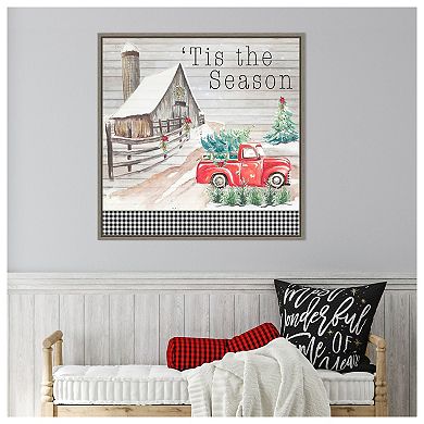 Believe in Holiday Magic IV by Patricia Pinto Framed Canvas Wall Art Print