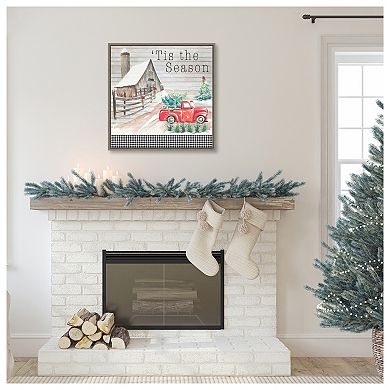 Believe in Holiday Magic IV by Patricia Pinto Framed Canvas Wall Art Print