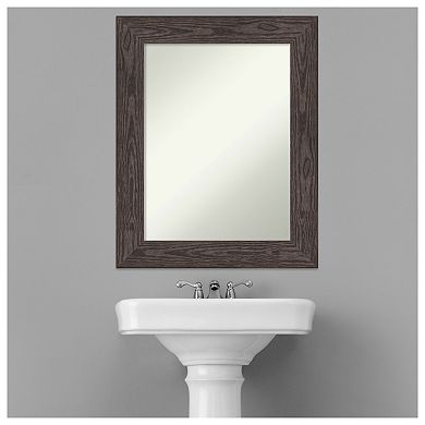 Bridget Non-beveled Wood Bathroom Wall Mirror