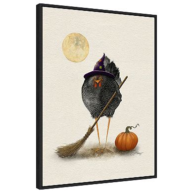Banshee Halloween Hen by Shanda Louis Framed Canvas Wall Art Print
