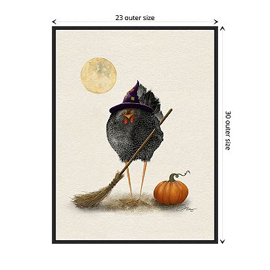 Banshee Halloween Hen by Shanda Louis Framed Canvas Wall Art Print