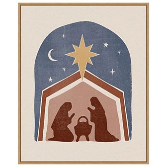 Boho Nativity I by Victoria Barnes Framed Canvas Wall Art Print