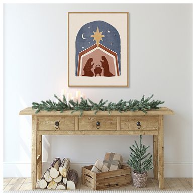 Boho Nativity I by Victoria Barnes Framed Canvas Wall Art Print