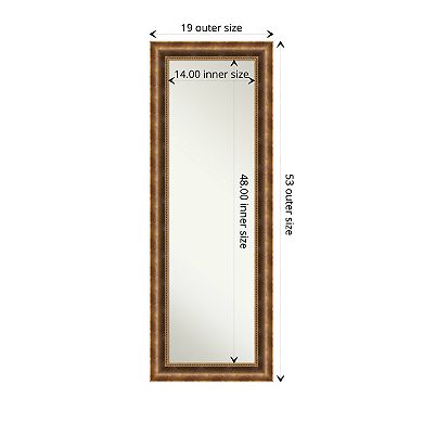 Amanti Art Manhattan Wood On the Door - Full Length Mirror
