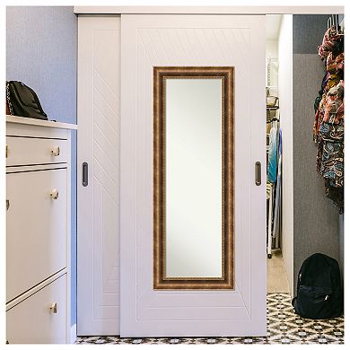 Amanti Art Manhattan Wood On the Door - Full Length Mirror