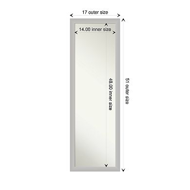 Low Luster Wood On the Door - Full Length Mirror