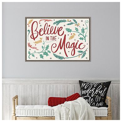 Seasonal Shades I Christmas Magic by Anne Tavoletti Framed Canvas Wall Art Print