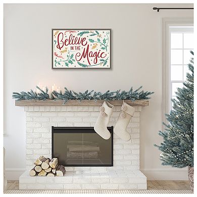 Seasonal Shades I Christmas Magic by Anne Tavoletti Framed Canvas Wall Art Print