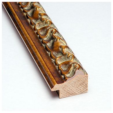 Antique Non-beveled Wood Bathroom Wall Mirror