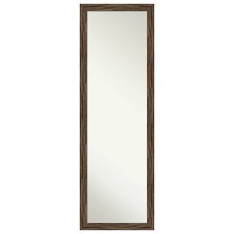 Amanti Art Regis Barnwood Narrow Wood On the Door - Full Length Mirror