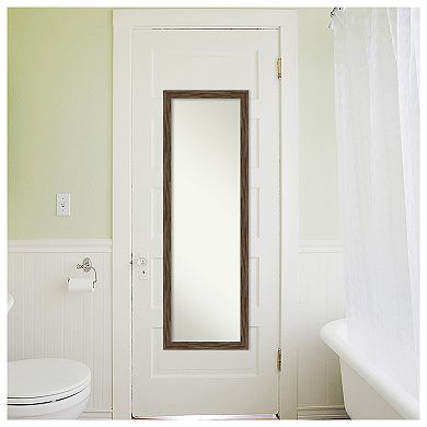 Amanti Art Regis Barnwood Narrow Wood On the Door - Full Length Mirror