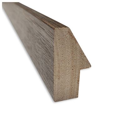 Hardwood Wedge Non-beveled Wood Bathroom Wall Mirror