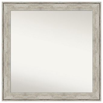 Crackled Metallic Non-Beveled Bathroom Wall Mirror