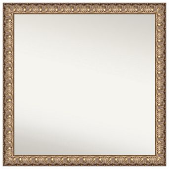Florentine Non-beveled Wood Bathroom Wall Mirror