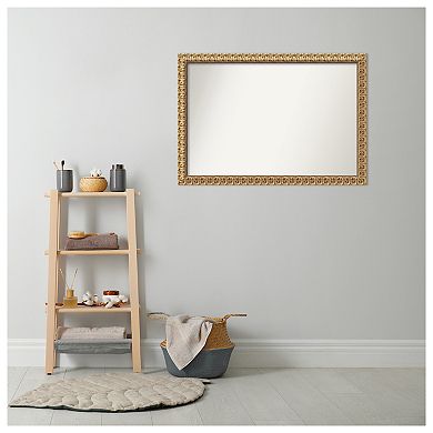 Florentine Non-beveled Wood Bathroom Wall Mirror