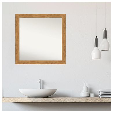 Carlisle Blonde Non-Beveled Wood Bathroom Wall Mirror