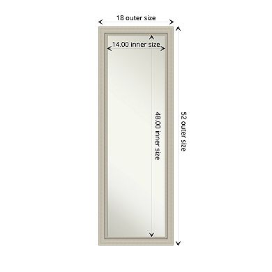 Amanti Art Romano Narrow Wood On the Door - Full Length Mirror