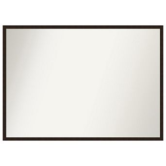 Carlisle Espresso Narrow Non-Beveled Wood Bathroom Wall Mirror
