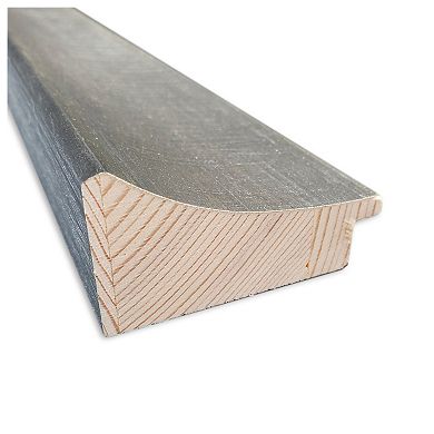 Forged Pewter Non-Beveled Wood Bathroom Wall Mirror