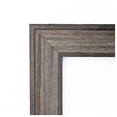 Country Barnwood Petite Bevel Wood Bathroom Wall Mirror
