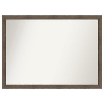 Hardwood Narrow Non-beveled Wood Bathroom Wall Mirror