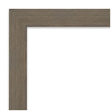 Hardwood Narrow Non-beveled Wood Bathroom Wall Mirror