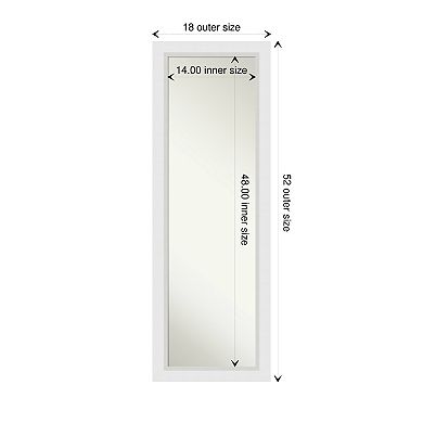 Amanti Art Blanco Wood On the Door - Full Length Mirror