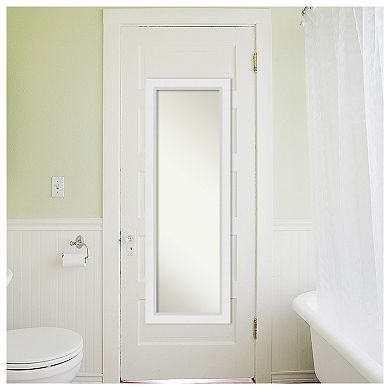 Amanti Art Blanco Wood On the Door - Full Length Mirror