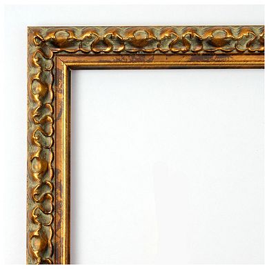 Antique Bronze Petite Bevel Wood Bathroom Wall Mirror