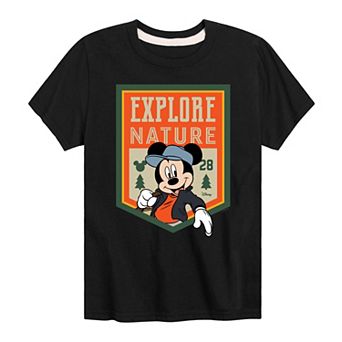 Disney's Mickey Mouse Boys 8-20 Explore Nature Graphic Tee