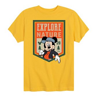 Disney's Mickey Mouse Boys 8-20 Explore Nature Graphic Tee